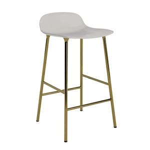 Normann Copenhagen - Form Barstool 65 cm - Varm grå/Messing